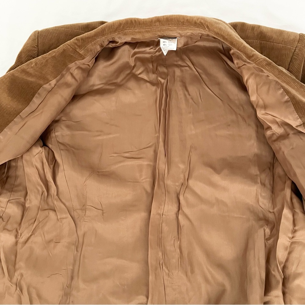 Vintage Michael Kors Women's Corduroy Blazer Jacket Size 14 Camel Brown Italy - Picture 5 of 6